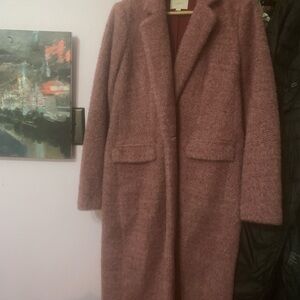 LOFT Textured Mauve Trench Coat